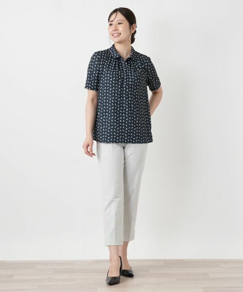 Leilian / レリアン ポロシャツ | プリントポロシャツ【Leilian WHITE LABEL】 | 詳細1