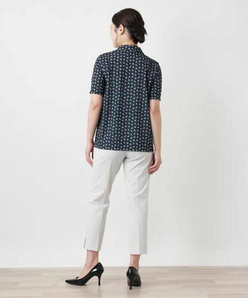 Leilian / レリアン ポロシャツ | プリントポロシャツ【Leilian WHITE LABEL】 | 詳細3