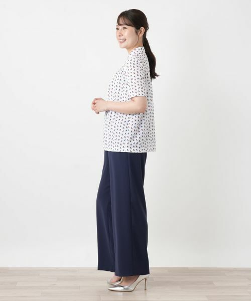 Leilian / レリアン ポロシャツ | プリントポロシャツ【Leilian WHITE LABEL】 | 詳細5