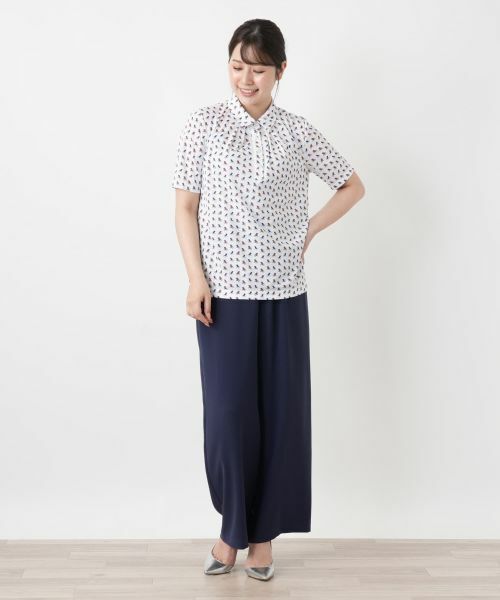 Leilian / レリアン ポロシャツ | プリントポロシャツ【Leilian WHITE LABEL】 | 詳細6