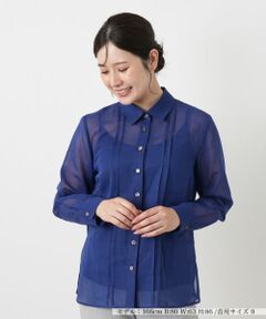 Leilian / レリアン シャツ・ブラウス | ピンタックシアーブラウス【Leilian WHITE LABEL】
