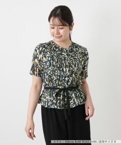 Leilian / レリアン シャツ・ブラウス | プリントプリーツブラウス【Leilian WHITE LABEL】