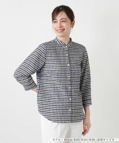Leilian / レリアン シャツ・ブラウス | ギンガムチェックブラウス【Leilian WHITE LABEL】