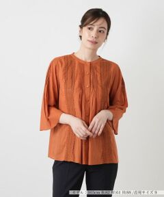 Leilian / レリアン シャツ・ブラウス | レースピンタックブラウス【Leilian WHITE LABEL】