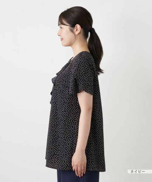 Leilian / レリアン シャツ・ブラウス | ドットラッフルフリルブラウス【Leilian WHITE LABEL】 | 詳細8