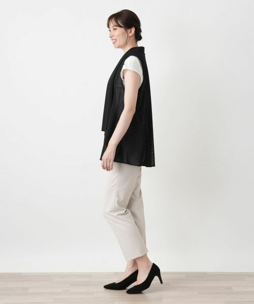 Leilian / レリアン テーラードジャケット | 洗えるイレギュラーヘムベスト【Leilian WHITE LABEL】 | 詳細5