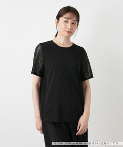 Leilian / レリアン カットソー | 異素材レース切替カットソー【Leilian WHITE LABEL】
