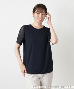 Leilian / レリアン カットソー | 異素材レース切替カットソー【Leilian WHITE LABEL】