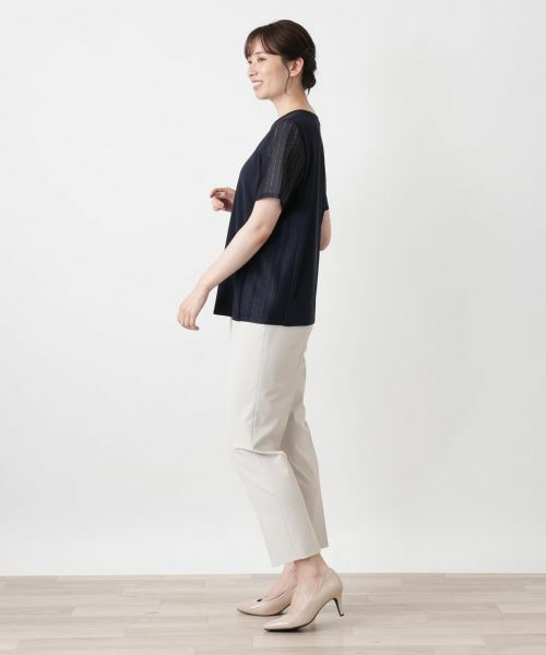 Leilian / レリアン カットソー | 異素材レース切替カットソー【Leilian WHITE LABEL】 | 詳細5