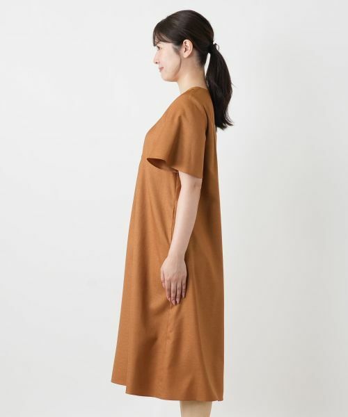 Leilian / レリアン ドレス | レース刺繍Vネックサックワンピース【Leilian WHITE LABEL】 | 詳細11