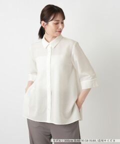 Leilian / レリアン シャツ・ブラウス | 五分袖ブラウス【Leilian WHITE LABEL】