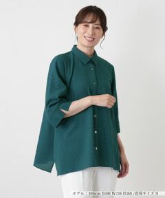 Leilian / レリアン シャツ・ブラウス | 五分袖ブラウス【Leilian WHITE LABEL】