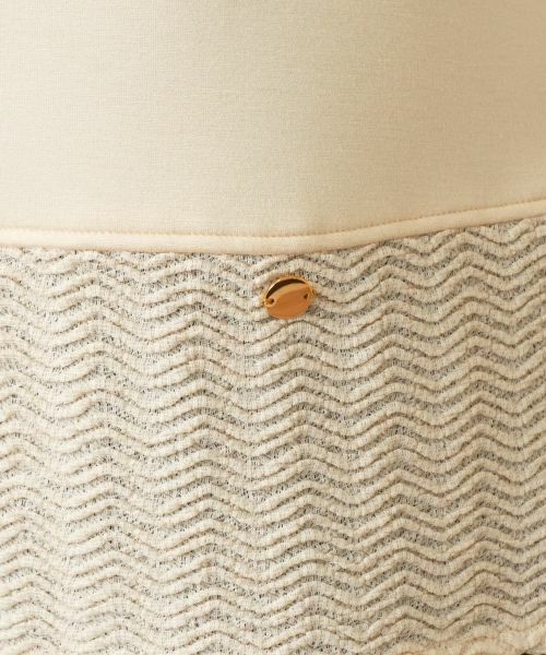 Leilian / レリアン スウェット | 切替クルーネックニット【Leilian WHITE LABEL】 | 詳細14