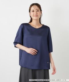 Leilian / レリアン シャツ・ブラウス | ワイドVネックブラウス【Leilian WHITE LABEL】