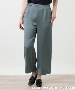 Leilian / レリアン その他パンツ | クロップドワイドサテンパンツ【Leilian WHITE LABEL】
