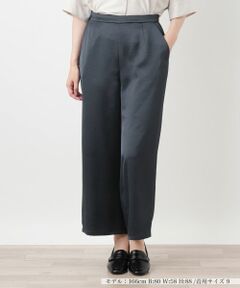 Leilian / レリアン その他パンツ | クロップドワイドサテンパンツ【Leilian WHITE LABEL】