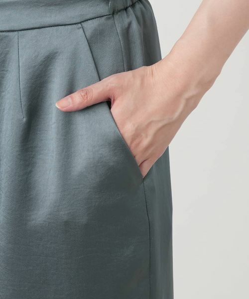Leilian / レリアン その他パンツ | クロップドワイドサテンパンツ【Leilian WHITE LABEL】 | 詳細10