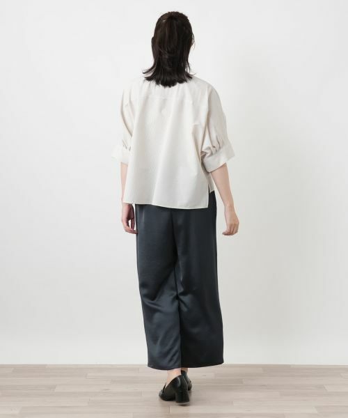 Leilian / レリアン その他パンツ | クロップドワイドサテンパンツ【Leilian WHITE LABEL】 | 詳細3