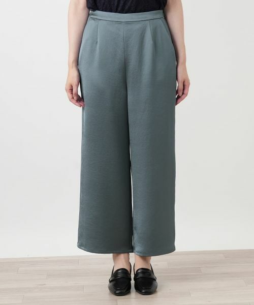 Leilian / レリアン その他パンツ | クロップドワイドサテンパンツ【Leilian WHITE LABEL】 | 詳細7