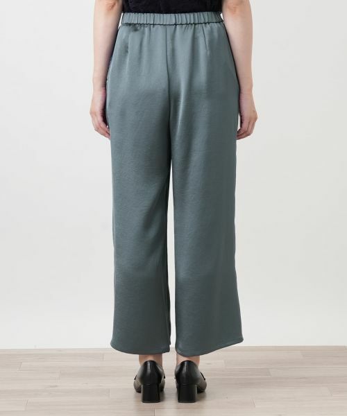 Leilian / レリアン その他パンツ | クロップドワイドサテンパンツ【Leilian WHITE LABEL】 | 詳細9