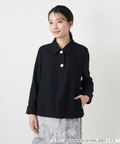 Leilian / レリアン テーラードジャケット | 襟付きシャツジャケット【ROCHAS Premiere】
