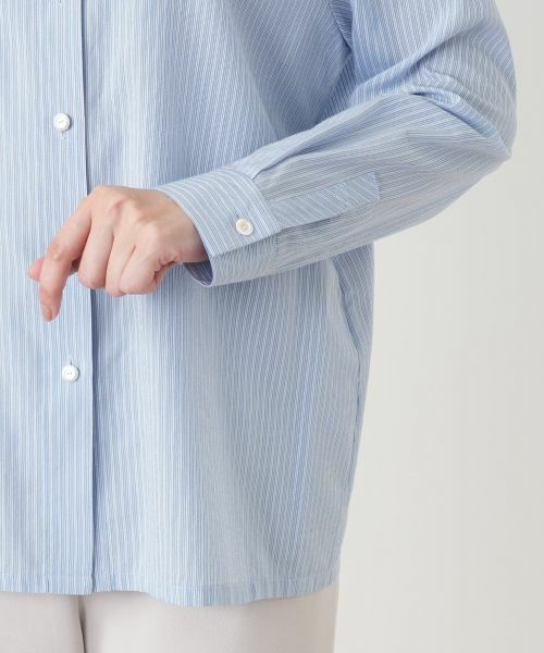 Leilian / レリアン シャツ・ブラウス | ストライプレギュラーカラーブラウス【Leilian WHITE LABEL】 | 詳細10