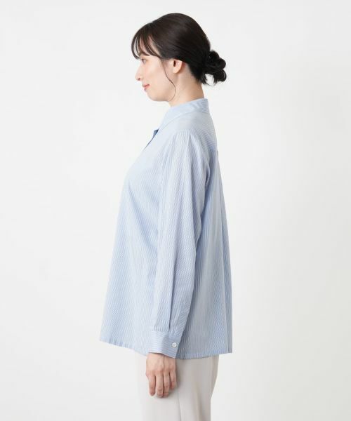 Leilian / レリアン シャツ・ブラウス | ストライプレギュラーカラーブラウス【Leilian WHITE LABEL】 | 詳細5