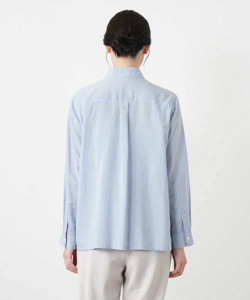 Leilian / レリアン シャツ・ブラウス | ストライプレギュラーカラーブラウス【Leilian WHITE LABEL】 | 詳細6
