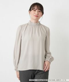 Leilian / レリアン シャツ・ブラウス | フリルスタンドカラーブラウス【Leilian WHITE LABEL】
