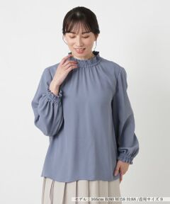Leilian / レリアン シャツ・ブラウス | フリルスタンドカラーブラウス【Leilian WHITE LABEL】