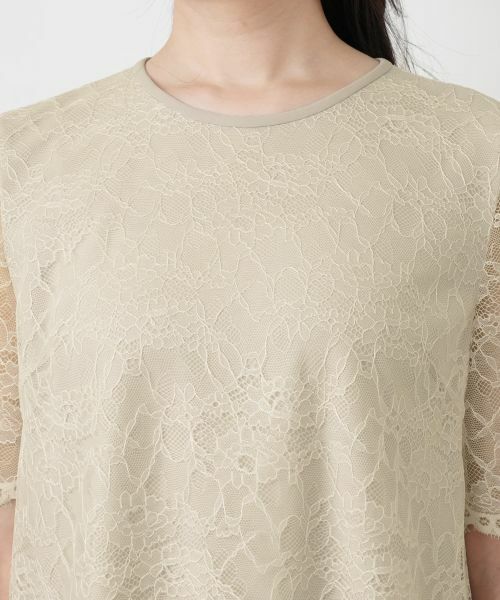 Leilian / レリアン カットソー | 総レースカットソー【Leilian WHITE LABEL】 | 詳細10