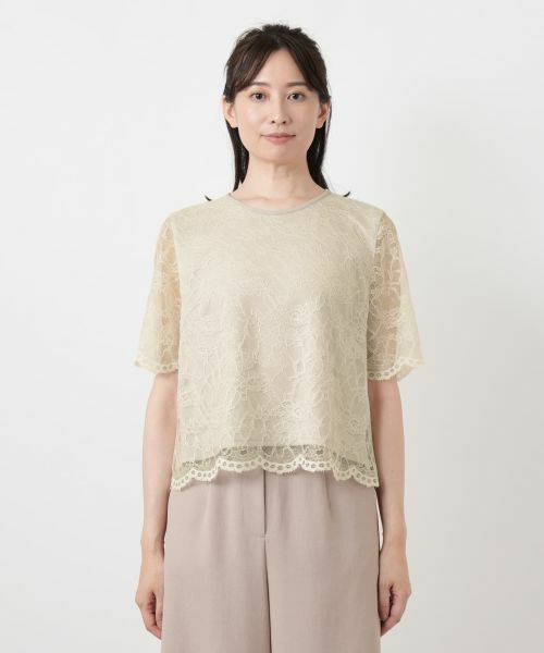 Leilian / レリアン カットソー | 総レースカットソー【Leilian WHITE LABEL】 | 詳細7