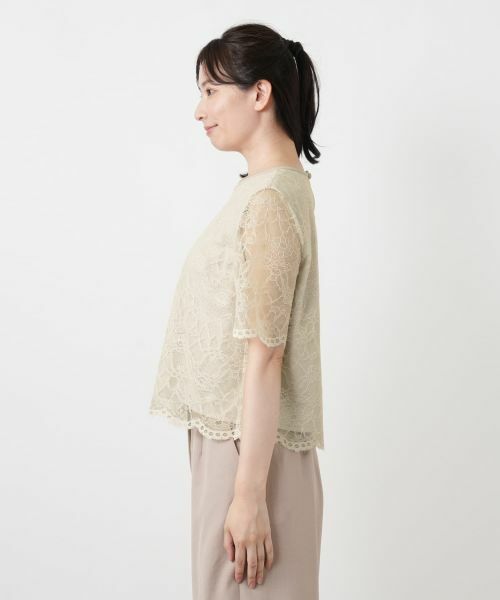 Leilian / レリアン カットソー | 総レースカットソー【Leilian WHITE LABEL】 | 詳細8