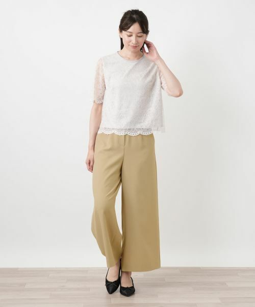 Leilian / レリアン その他パンツ | タックワイドパンツ【Leilian WHITE LABEL】 | 詳細4