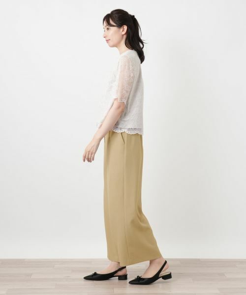 Leilian / レリアン その他パンツ | タックワイドパンツ【Leilian WHITE LABEL】 | 詳細5