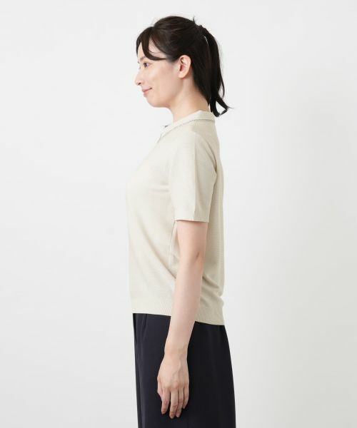 Leilian / レリアン ニット・セーター | スタッズポロニット【Leilian WHITE LABEL】 | 詳細8