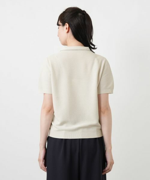 Leilian / レリアン ニット・セーター | スタッズポロニット【Leilian WHITE LABEL】 | 詳細9