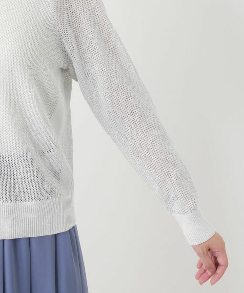 Leilian / レリアン カーディガン・ボレロ | ラメニットブルゾン【Leilian WHITE LABEL】 | 詳細12