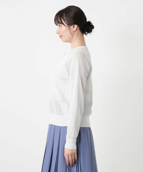 Leilian / レリアン カーディガン・ボレロ | ラメニットブルゾン【Leilian WHITE LABEL】 | 詳細8