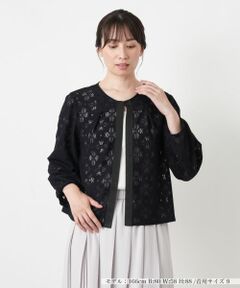 Leilian / レリアン テーラードジャケット | レースノーカラージャケット