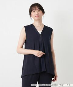 Leilian / レリアン テーラードジャケット | Vネックジップベスト【Leilian WHITE LABEL】