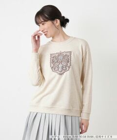 Leilian / レリアン カットソー | 刺繍クルーネックプルオーバー【Leilian WHITE LABEL】