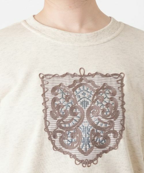 Leilian / レリアン カットソー | 刺繍クルーネックプルオーバー【Leilian WHITE LABEL】 | 詳細13