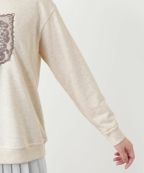 Leilian / レリアン カットソー | 刺繍クルーネックプルオーバー【Leilian WHITE LABEL】 | 詳細15
