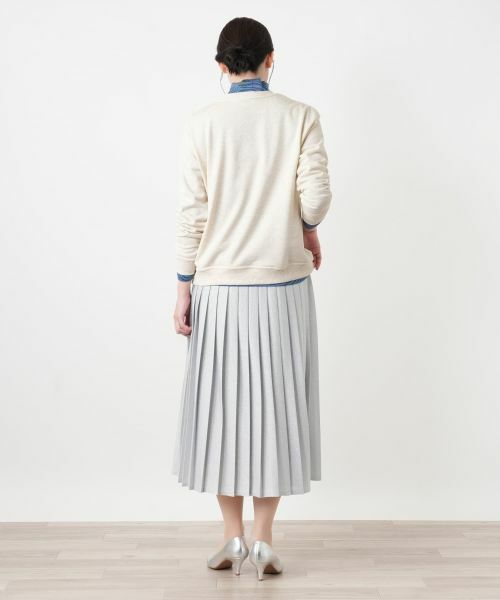 Leilian / レリアン カットソー | 刺繍クルーネックプルオーバー【Leilian WHITE LABEL】 | 詳細9