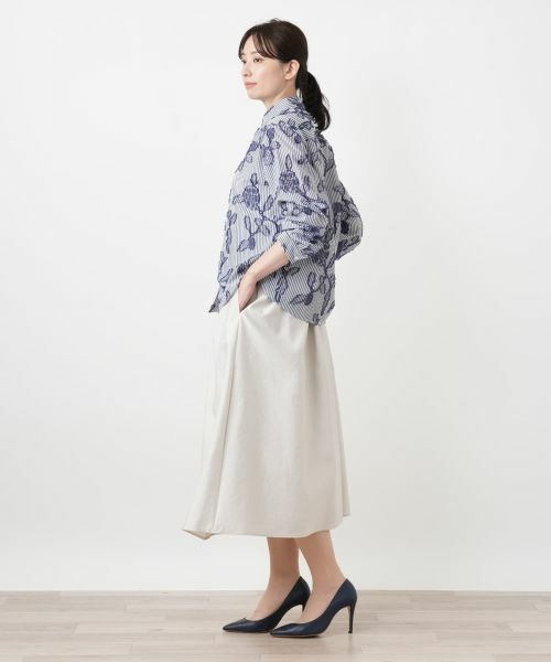 Leilian / レリアン シャツ・ブラウス | ストライプ花柄刺繍ブラウス【Leilian WHITE LABEL】 | 詳細5