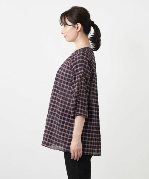 Leilian / レリアン シャツ・ブラウス | チェック柄タックブラウス【Leilian WHITE LABEL】 | 詳細5