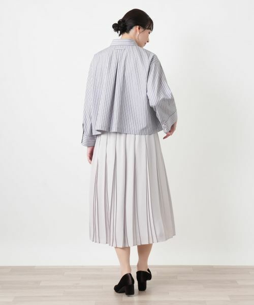Leilian / レリアン シャツ・ブラウス | ストライプショートブラウス【Leilian WHITE LABEL】 | 詳細3