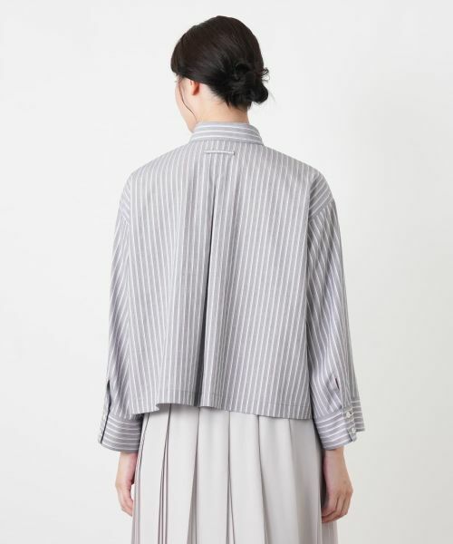 Leilian / レリアン シャツ・ブラウス | ストライプショートブラウス【Leilian WHITE LABEL】 | 詳細6