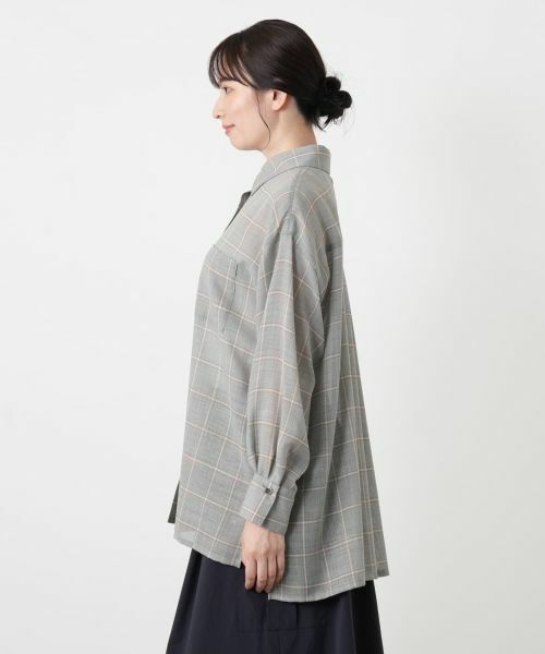 Leilian / レリアン シャツ・ブラウス | チェック柄ドロップショルダーブラウス【Leilian WHITE LABEL】 | 詳細5